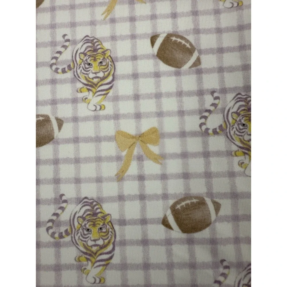 NWT Seaux Smocked LSU Tiger Football Bloomer Set‎ Toddler Girls Size 4T